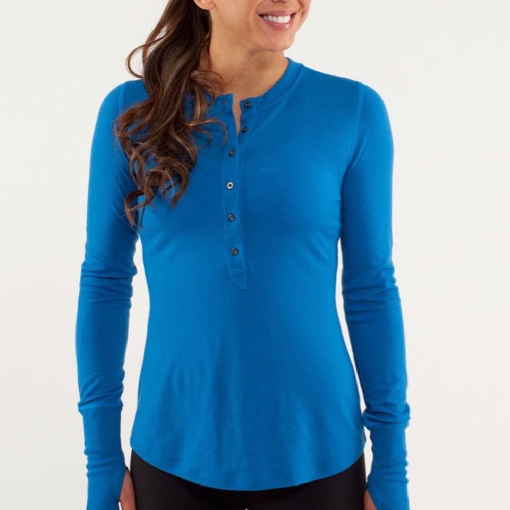 Lululemon Fireplace Jersey - Beaming Blue, size 10